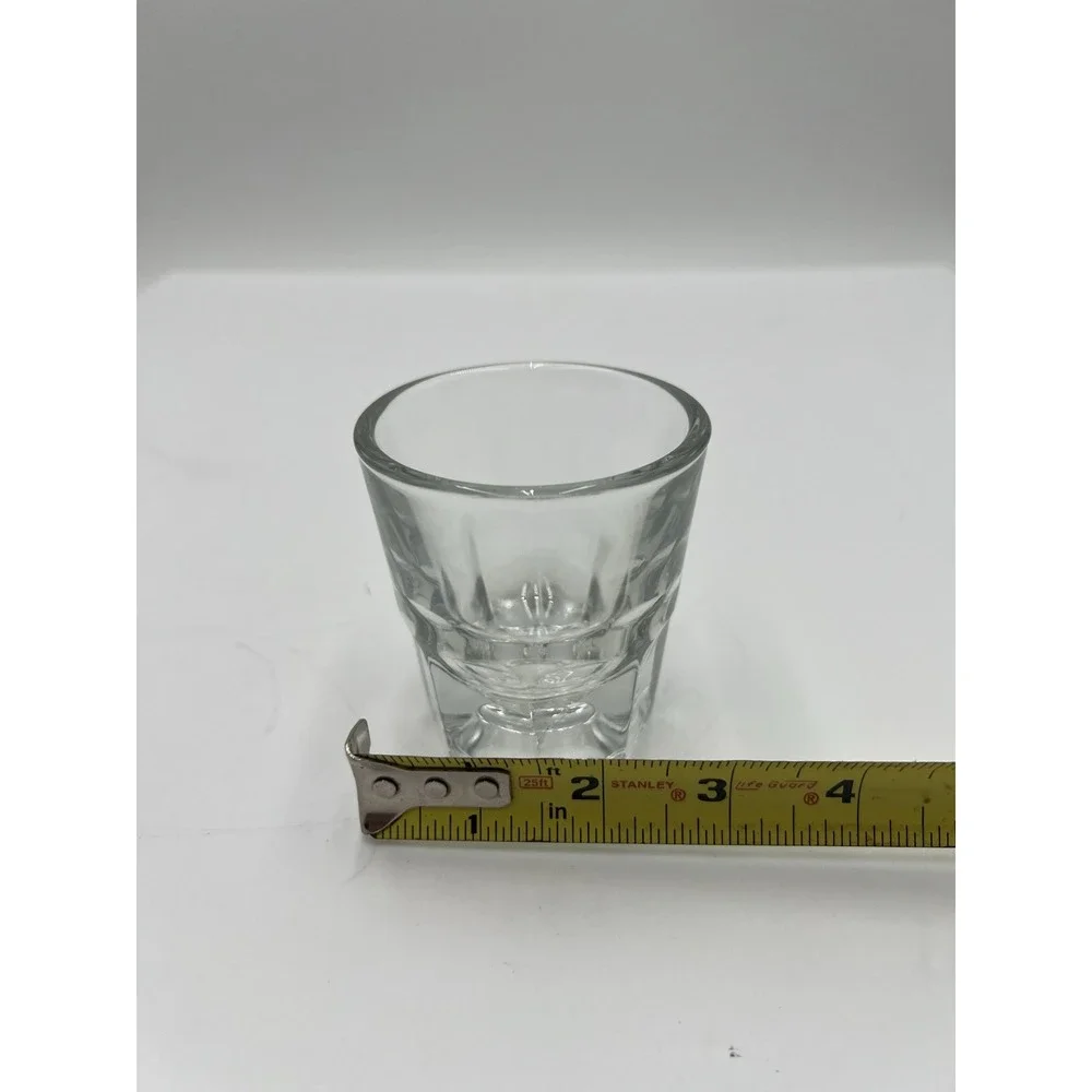 Vintage Libbey 4 Oz Low Ball Whiskey Rocks Glass Heavy Thick Base 1970s